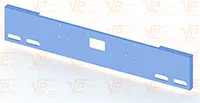 18" Peterbilt 378/379 Texas Square Bumper with 4 Oval Light Holes