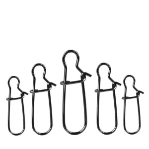 50pcs Stainless Steel Fishing Connector Swivel Snap Hooks