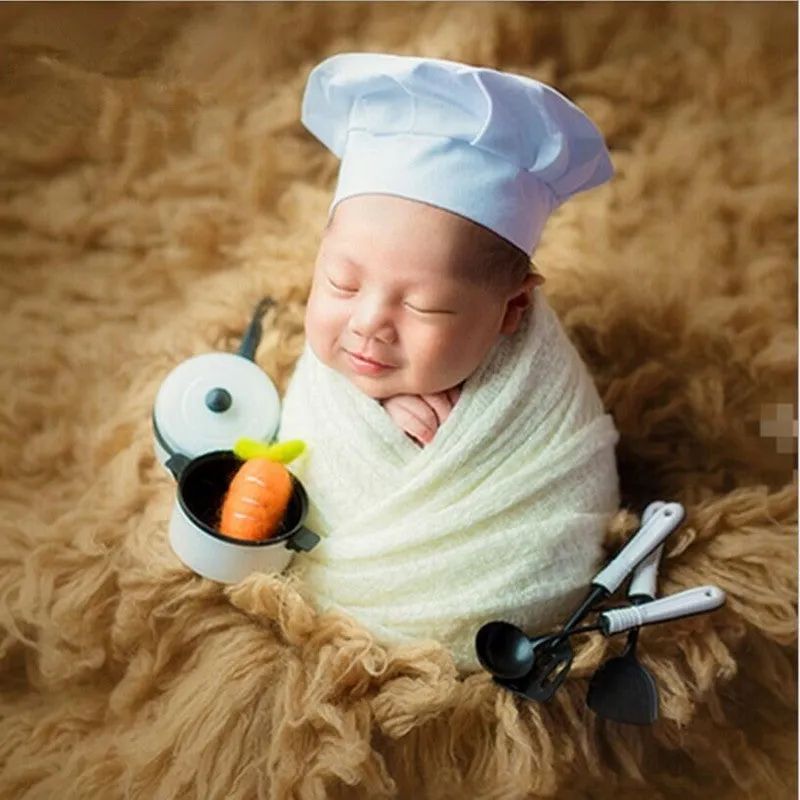 Babymoon Set of 5 Baker’s Chef Theme Utensils Combo | Kitchen Set | New Born Photoshoot Props