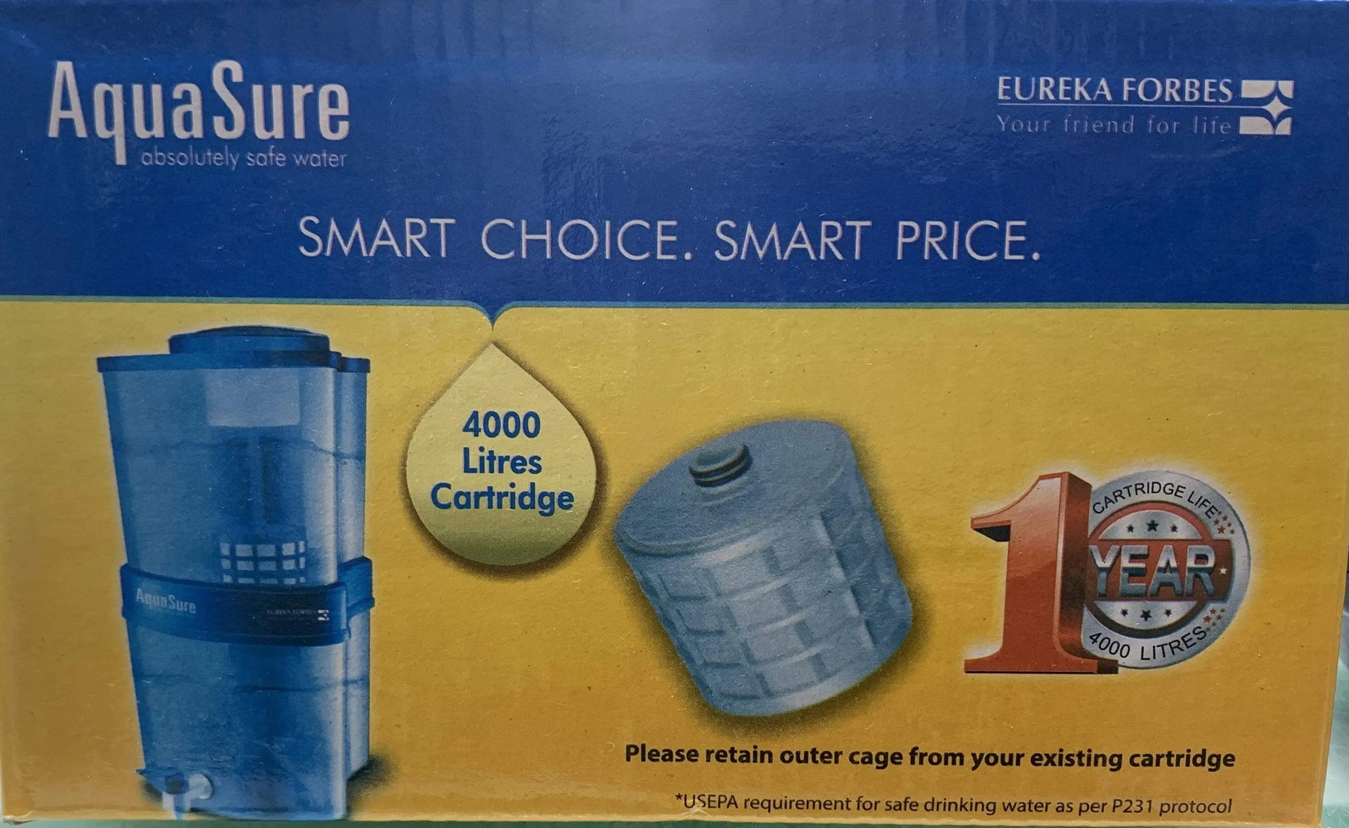 Eureka Forbes Aquasure 4000 litres Cartridge (Common for Xtra Tuff/Maxima/Shakti/Aayush)