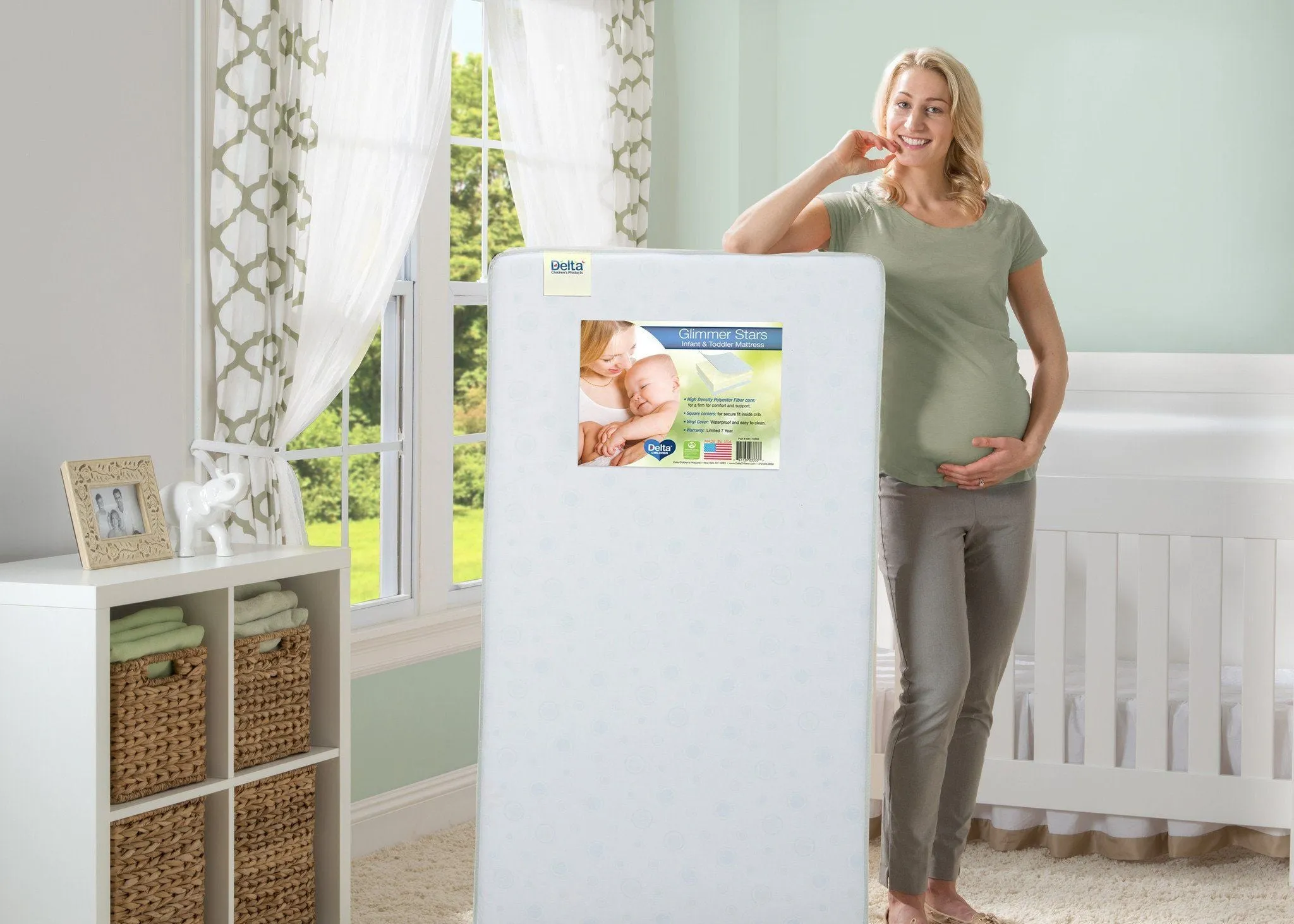 Glimmer Stars Crib & Toddler Mattress