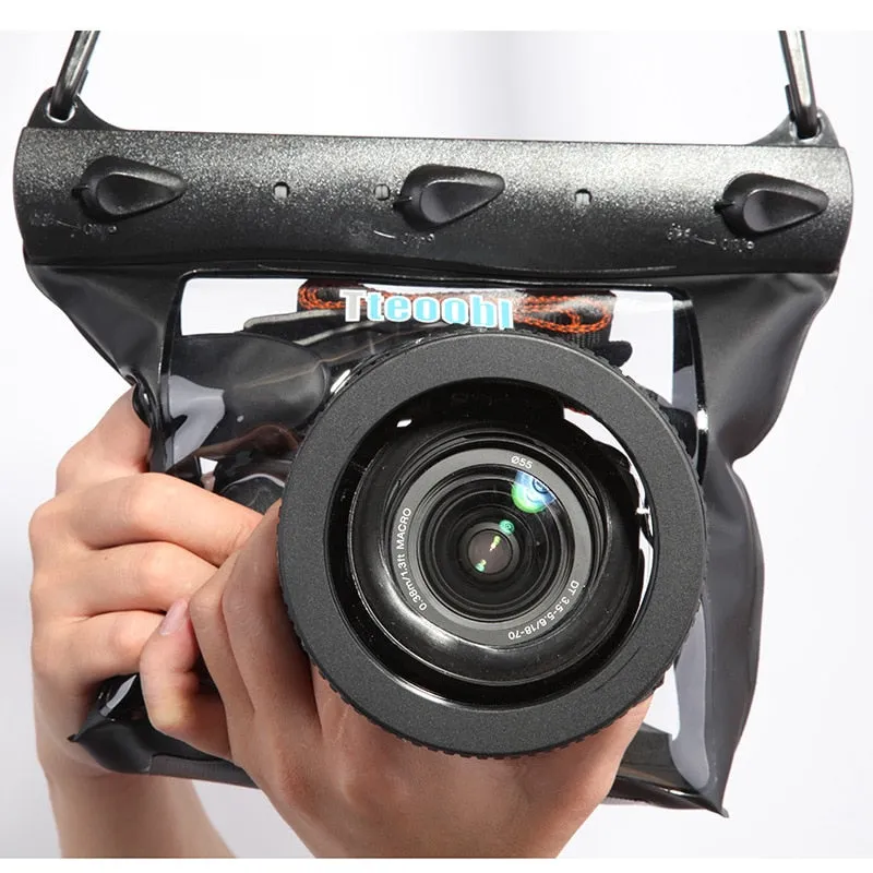 GQ-518M 20m Underwater Diving Camera Housing Case Pouch Dry Bag Camera Waterproof Dry Bag for Canon Nikon DSLR SLR