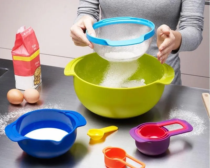 Mixing Cooking Bowls Set 10 Pcs