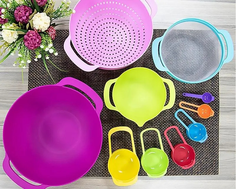 Mixing Cooking Bowls Set 10 Pcs