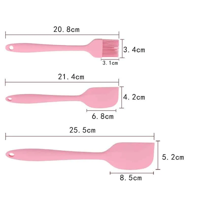 Pink Silicone Cooking Tools 6 pcs Set