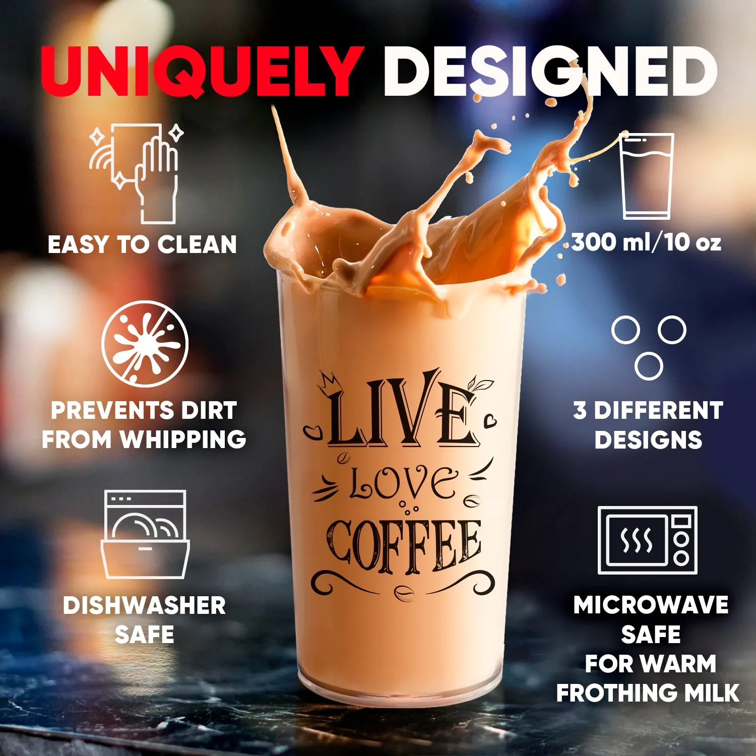 PowerLix™ Milk Frother - New Double whisk   Foamer Cup