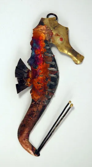 Recycled Tin Seahorse medium