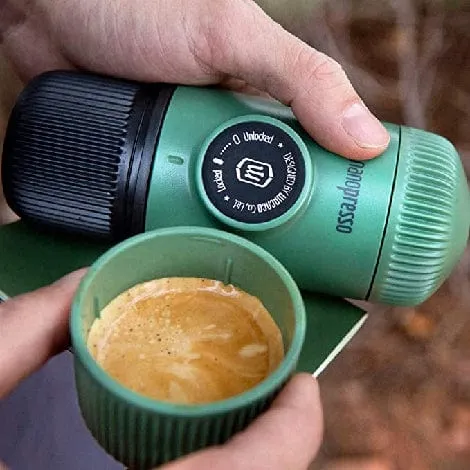 Wacaco nanopresso , Manual Brewer with Carrying Case, Moss Green
