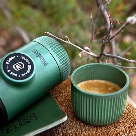 Wacaco nanopresso , Manual Brewer with Carrying Case, Moss Green