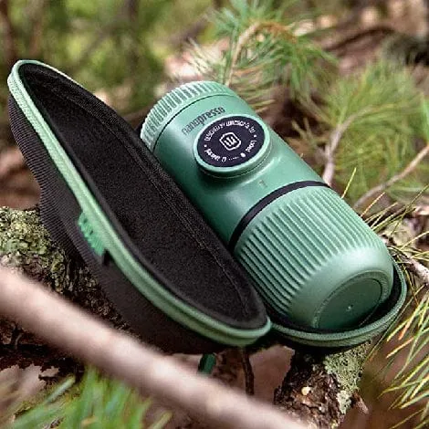 Wacaco nanopresso , Manual Brewer with Carrying Case, Moss Green